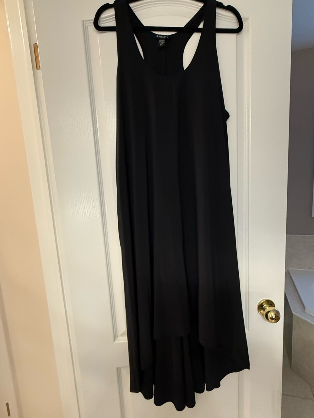 Athleta Presidio High-Low Traveler Dress Black Racerback